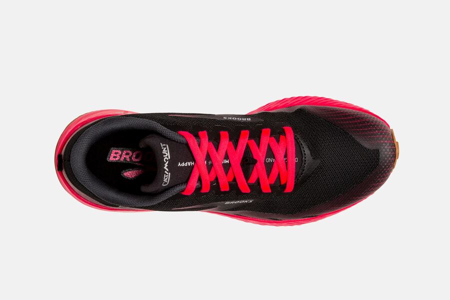 Brooks Catamount Trail Running Shoes Womens Black/Red 293108-GEL